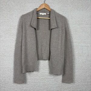 Inhabit Sweater Cardigan Womens Petite Gray‎ 100% Cashmere Long Sleeve Knit